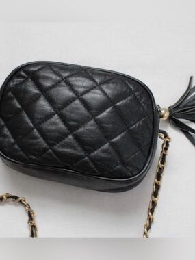 Vintage Y2K Moda International Quilted Genuine Leather Bag